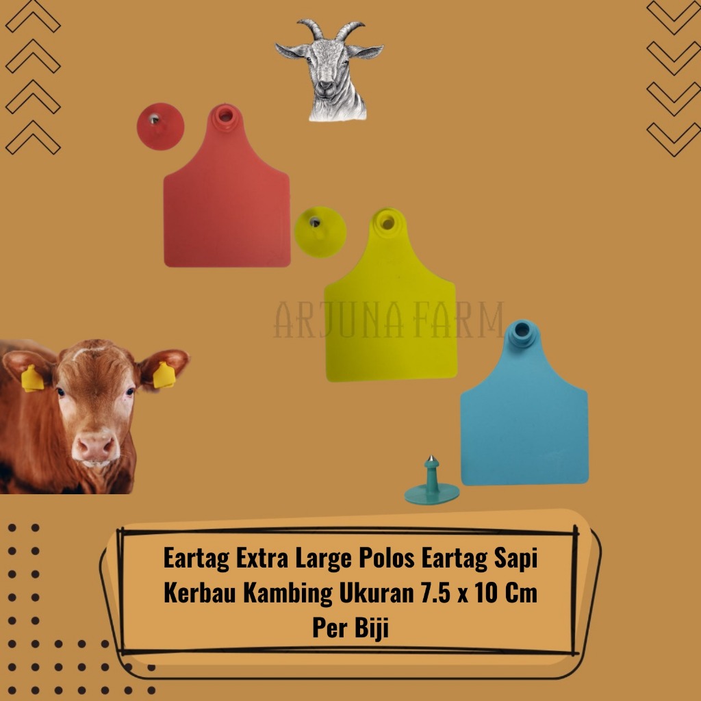 Jual Eartag Sapi Polos Extra Large Penanda Sapi Kerbau Kambing Per Biji ...