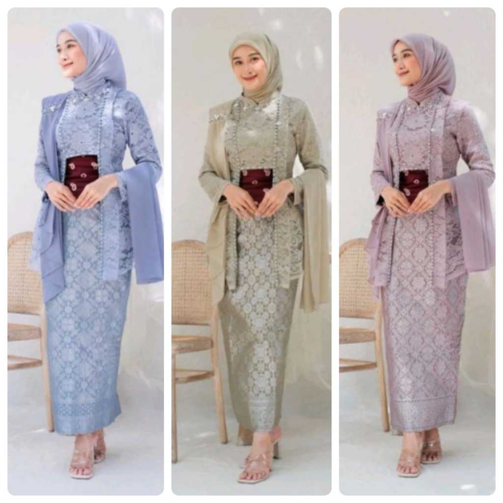 Jual Kebaya Kutu Baru Modern Kebaya Wisuda Lamaran Tunangan Set ...