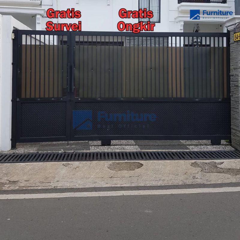 Jual Pintu Pagar Gerbang Seleding Minimalis Harga Permeter / Pagar
