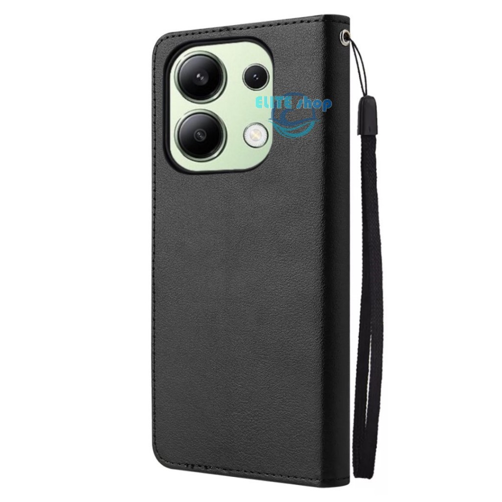 CASE XIAOMI REDMI NOTE 13 4G CASING DOMPET model flip buka tutup case kulit  ada tempat foto dan kartu juga tali hp flip cover