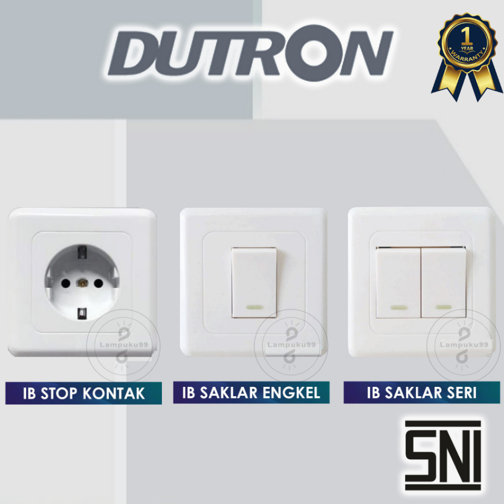 Jual Dutron Saklar Stop Kontak Tanam Dinding Colok Single Double