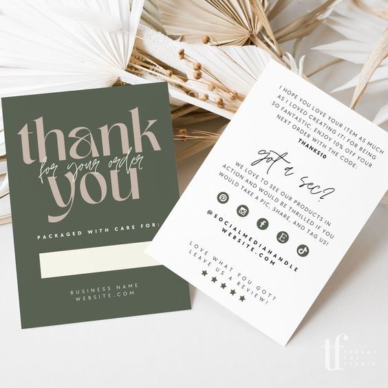 Jual Thank You Card / Kartu Ucapan Terima Kasih Aesthetic Online Shop ...