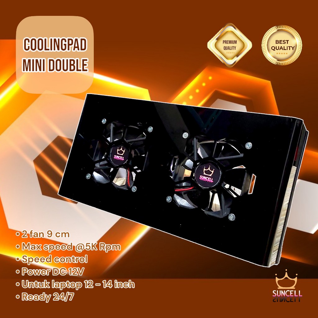 Pendingin Mini PC, STB, TV Box, Wifi Router, Modem dengan 2 Fan @5.000 Rpm x 2
