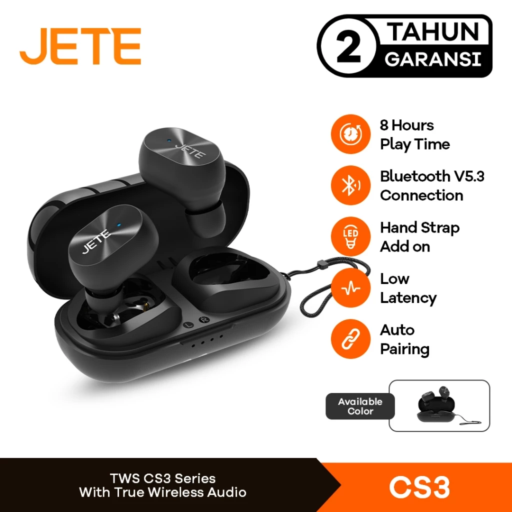 TWS JETE CS3 | Headset Bluetooth JETE Original - Garansi 2 Tahun