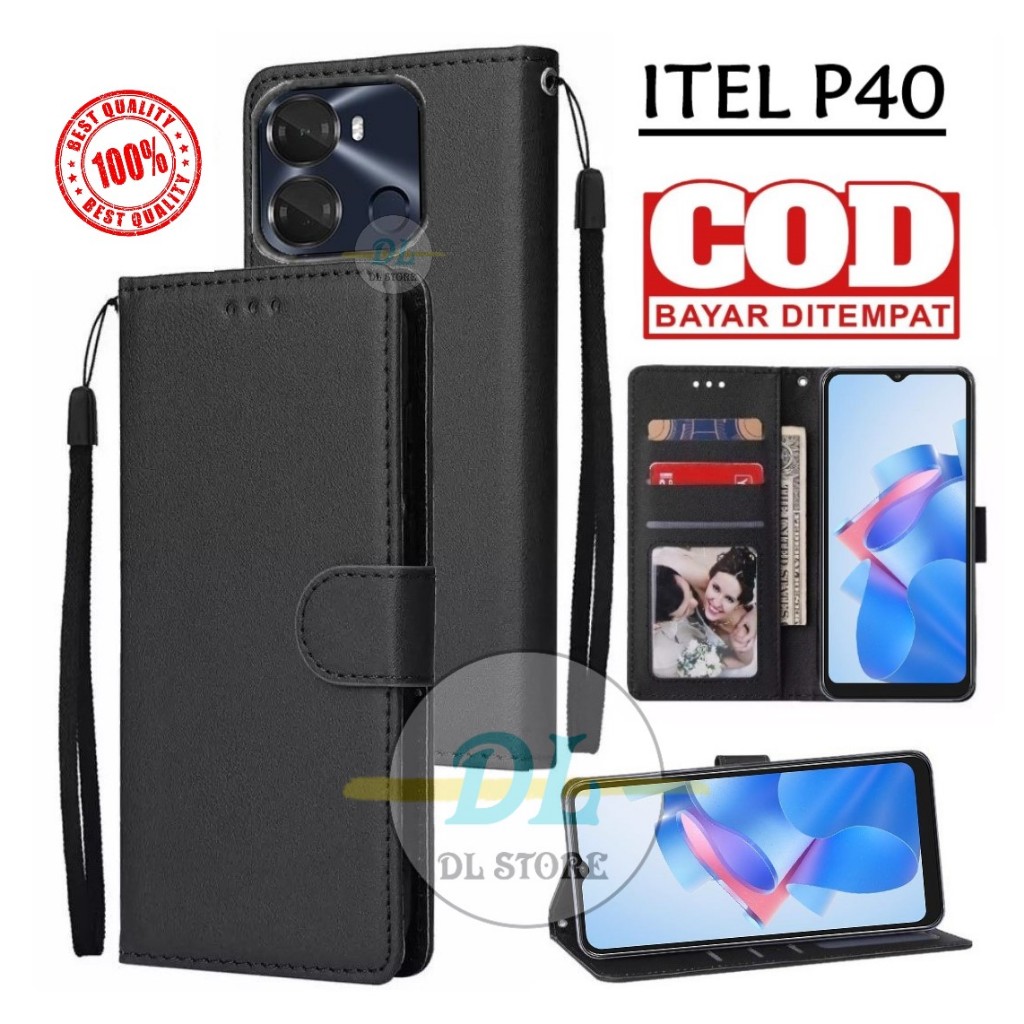 Jual Flip Case Itel P40 Premium Leather Flip Case Case Kulit