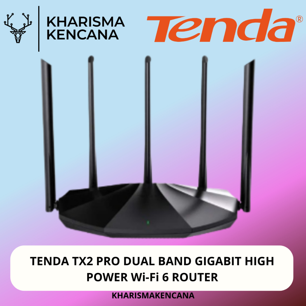Jual TENDA TX2 PRO DUAL BAND GIGABIT HIGH POWER Wi-Fi 6 ROUTER | Shopee ...
