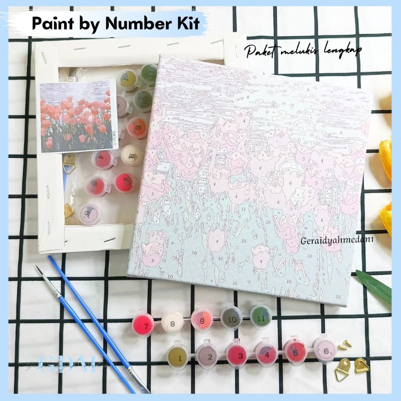 Jual Paint By Number Kit DIY Aesthetic Uk 20x20 Cm | Shopee Indonesia