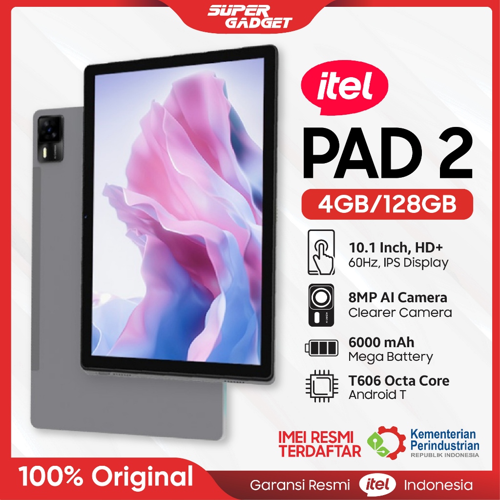 Jual iTel Pad 2 4/128 RAM 4 ROM 128 GB Tablet Android Tab Pad2 | Shopee ...