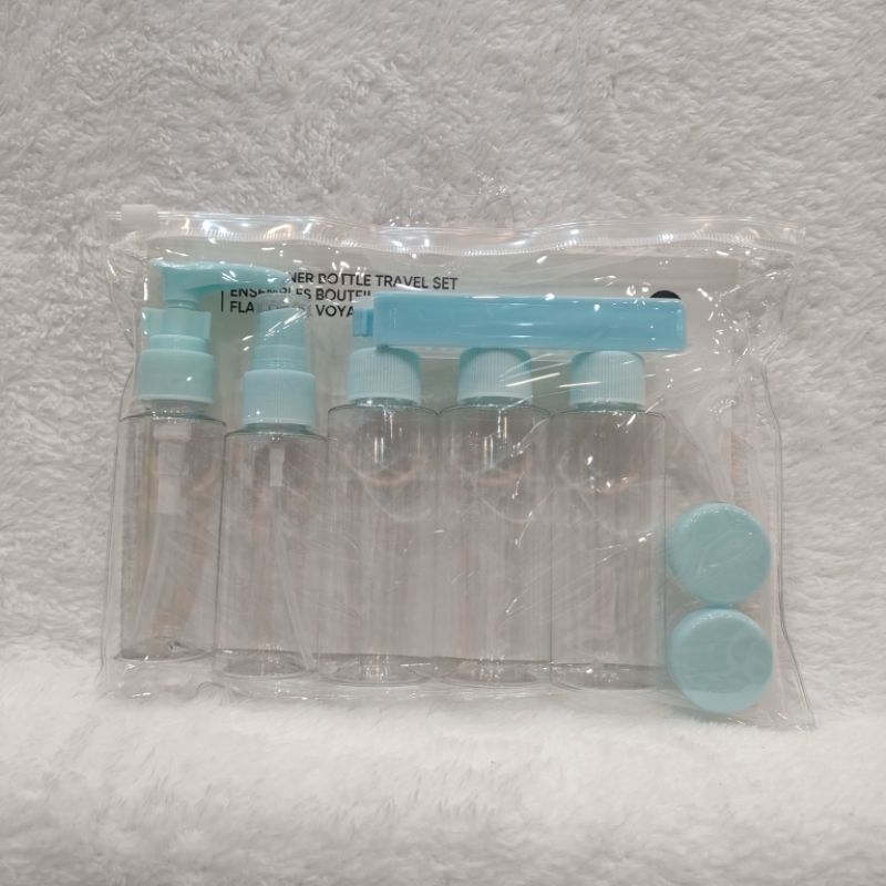 Jual Official BALI MINISO Set Botol Travel Container Bottle Travel Set ...