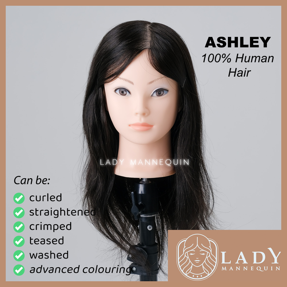 Jual LADY MANNEQUIN (ASHLEY) Manekin Rambut 100 Rambut Asli / Kepala Patung Rambut / Sanggul