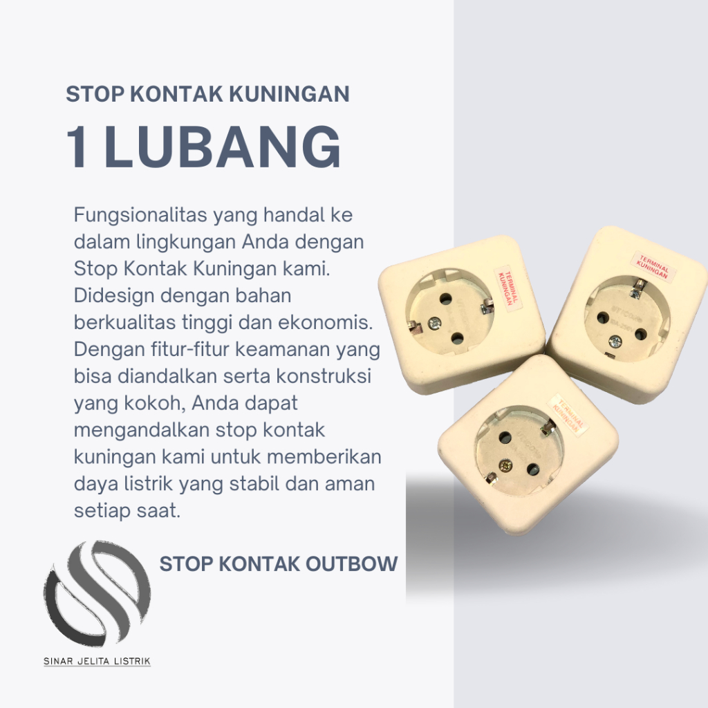 Jual Colokan/ Stop Kontak Kuningan Outbow 1-5 Lubang Murah | Stop ...