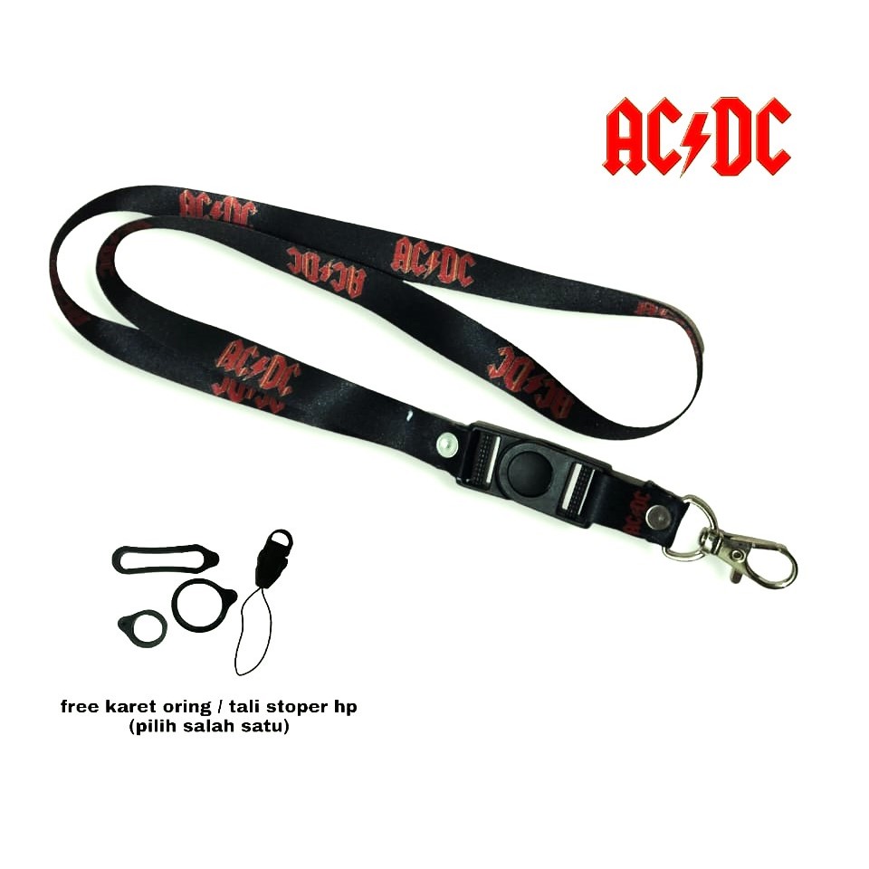 Jual ACDC AC DC Band Metal Rock Lanyard Tali Gantungan HP handphone ...