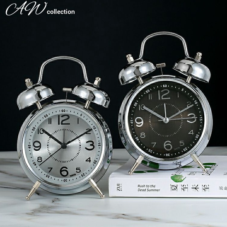 Jual jm Jam Weker Alarm Bunyi Kring Besar Jam Meja Dekorasi Rumah ...