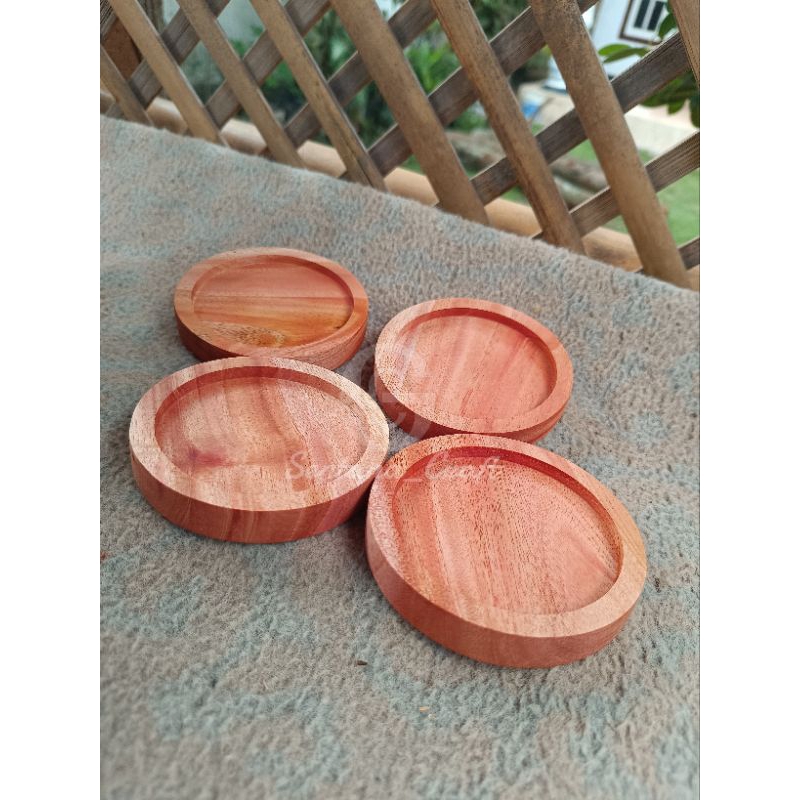 Jual Tatakan Gelas Kayu Coater Kayu Alas Gelas Kayu Mahoni Shopee Indonesia