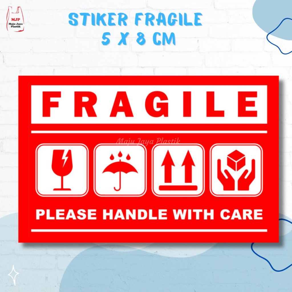 Jual Kertas Stiker Jangan Dibanting Fragile 5 x 8 cm Sticker Fragil ...