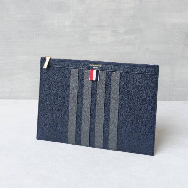Pebble Grain Leather Lock Document Holder main image 1