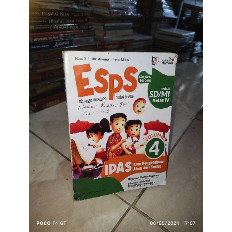 Jual BUKU ESPS IPAS ILMU PENGETAHUAN ALAM DAN SOSIAL UNTUK KLS 4 VOLUME ...