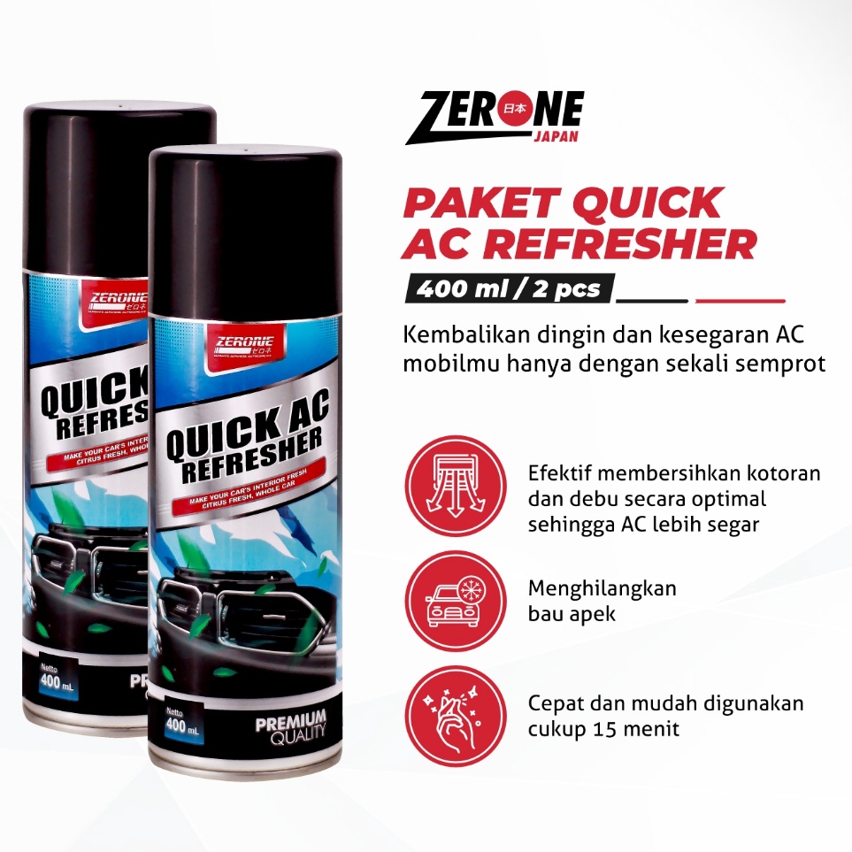 Jual AC Cleaner Mobil Zerone Japan Foam Pembersih AC Aroma Lemon 4 ml l ...