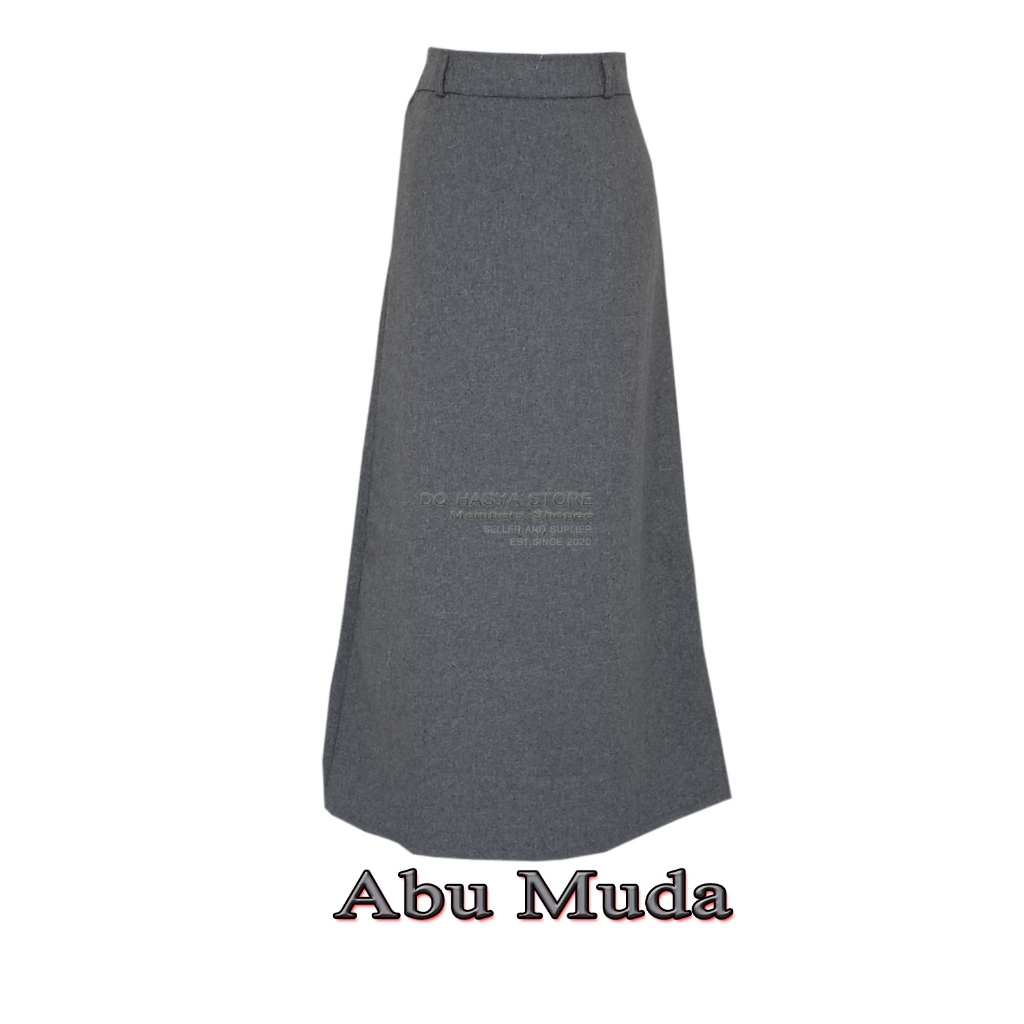 Jual Rok Hitam Panjang Kerja Wanita Model A Line Rok Bahan Pinggang ...