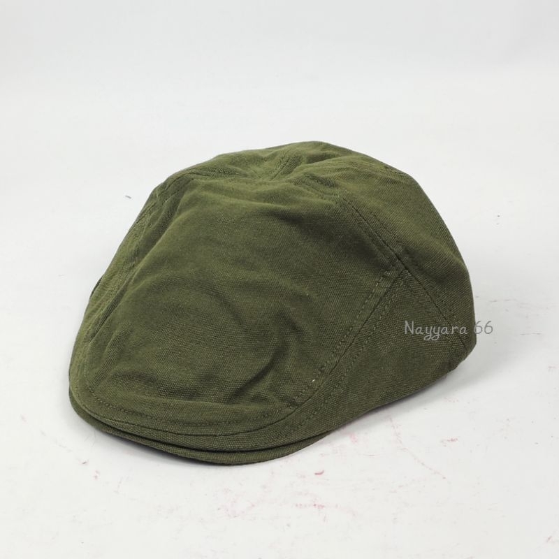 TOPI PET CANVAS/flat cap hat Canvas topi kodok topi copet topi  pelukis /topi sutrada