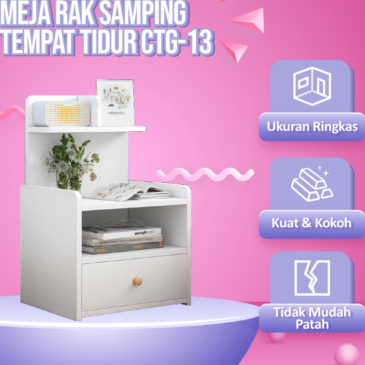 Jual Meja Nakas Kecil Laci 2 Susun Meja Rak Sudut Meja Rak Samping ...