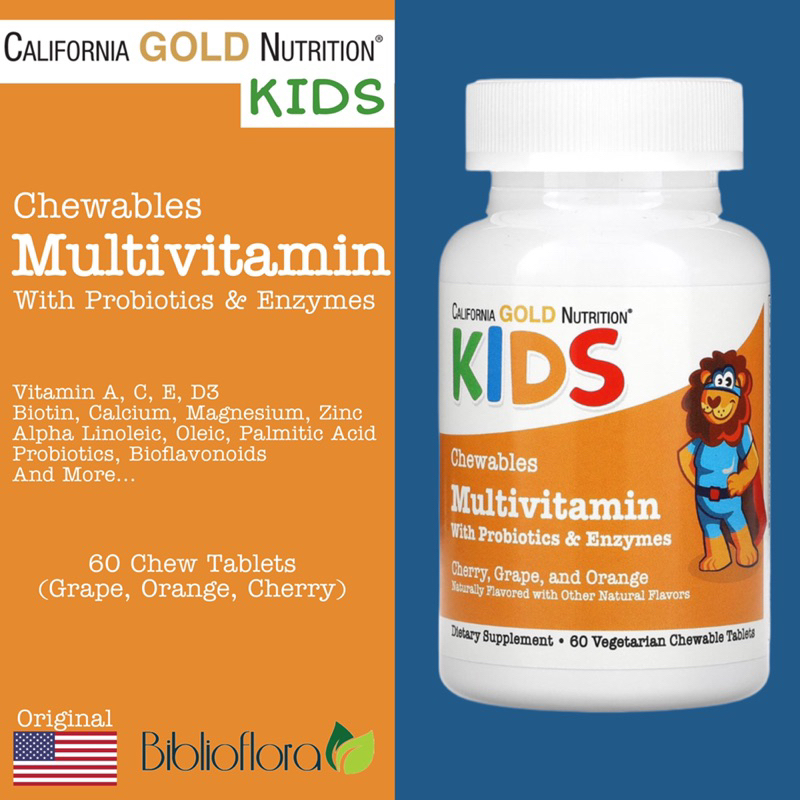 Jual California Gold Nutrition kids anak multivitamin chewable kunyah ...