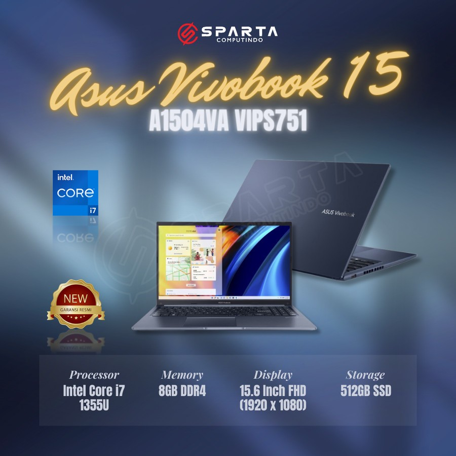 Jual Laptop Asus Vivobook 15 A1504VA VIPS751 (Quiet Blue) | Shopee ...