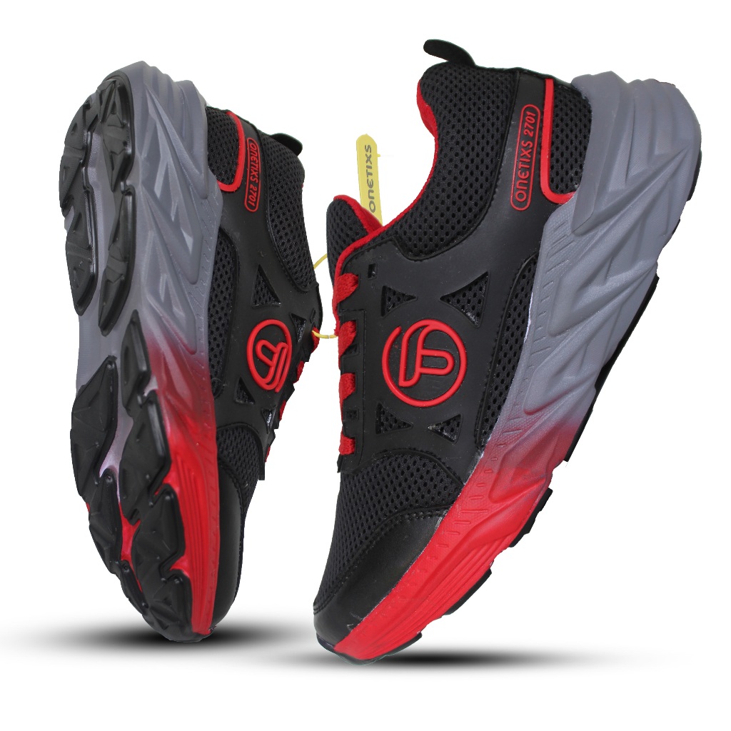 Jual SEPATU SPORT BLACK RED TERBARU,SNEAKERS PRIA DAN WANITA,SEPATU