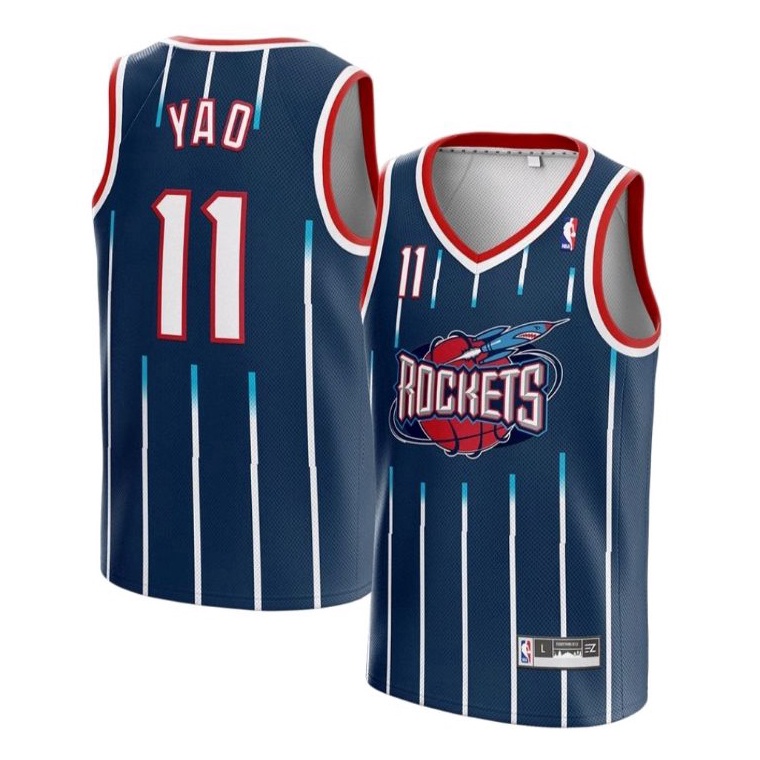 Jual KODE O4D6 Jersey Basket Yao Ming Houston Rockers 11 Classic ...