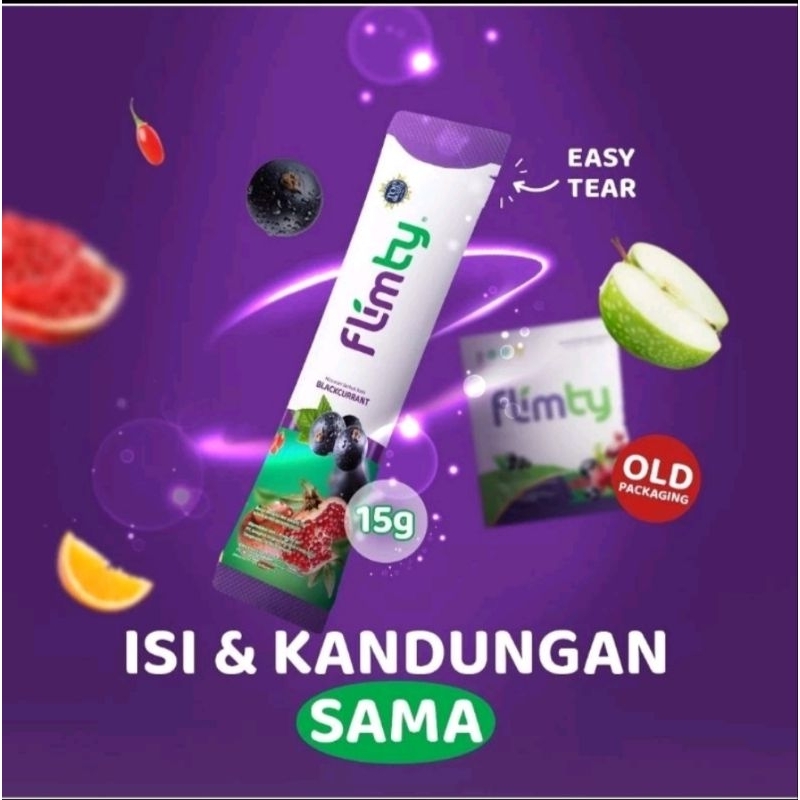 Jual Flimty Fiber Detox 1/2 Box isi 8 Sachet | Rasa Blackcurrant dan ...