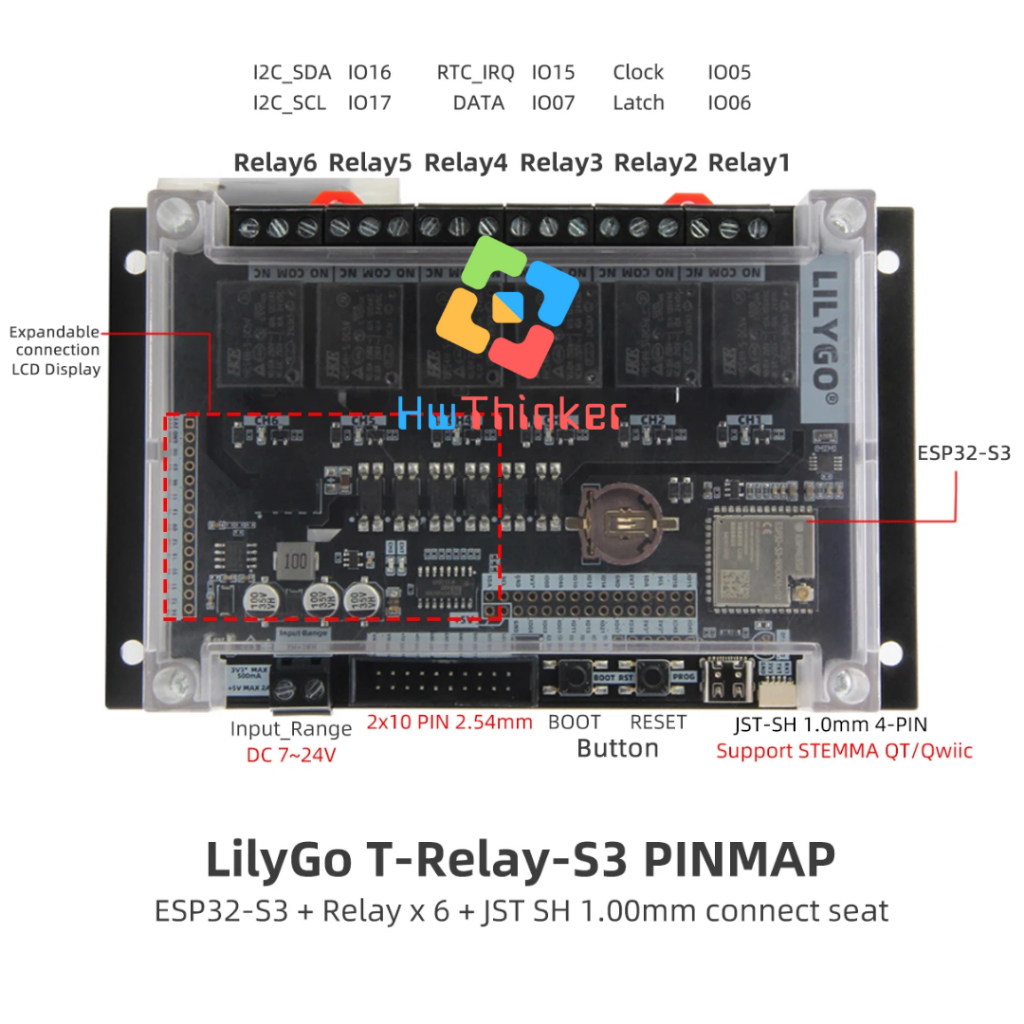 Jual Modul LILYGO T-RelayS3 T-Relay S3 ESP32-S3 Flash 16MB PSRAM 8MB ...