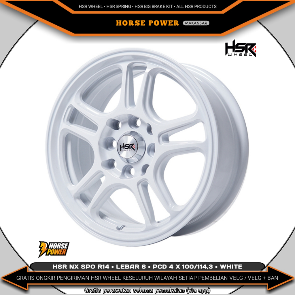Jual Velg R14 • Mobil 4 Baut Roda • Pcd 4 x 100/114,3 • Hsr Nx Spo ...