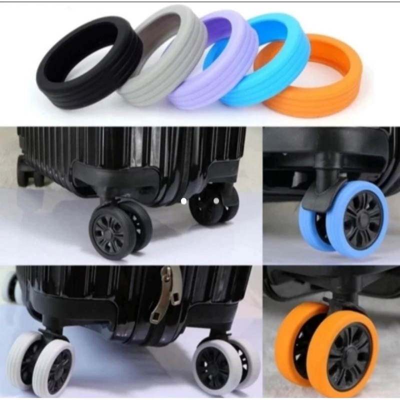 Jual Silikon universal cover ring silicone pelindung roda koper kursi ...