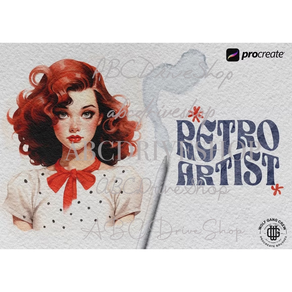Jual Procreate Brush - Retro Artist Vintage Ink and Watercolor Brushes ...