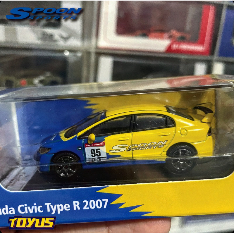 Voiture Miniature 1:64 Honda Civic Type-R FD2 Spoon #95 - DCT Neuve Sous Blister
