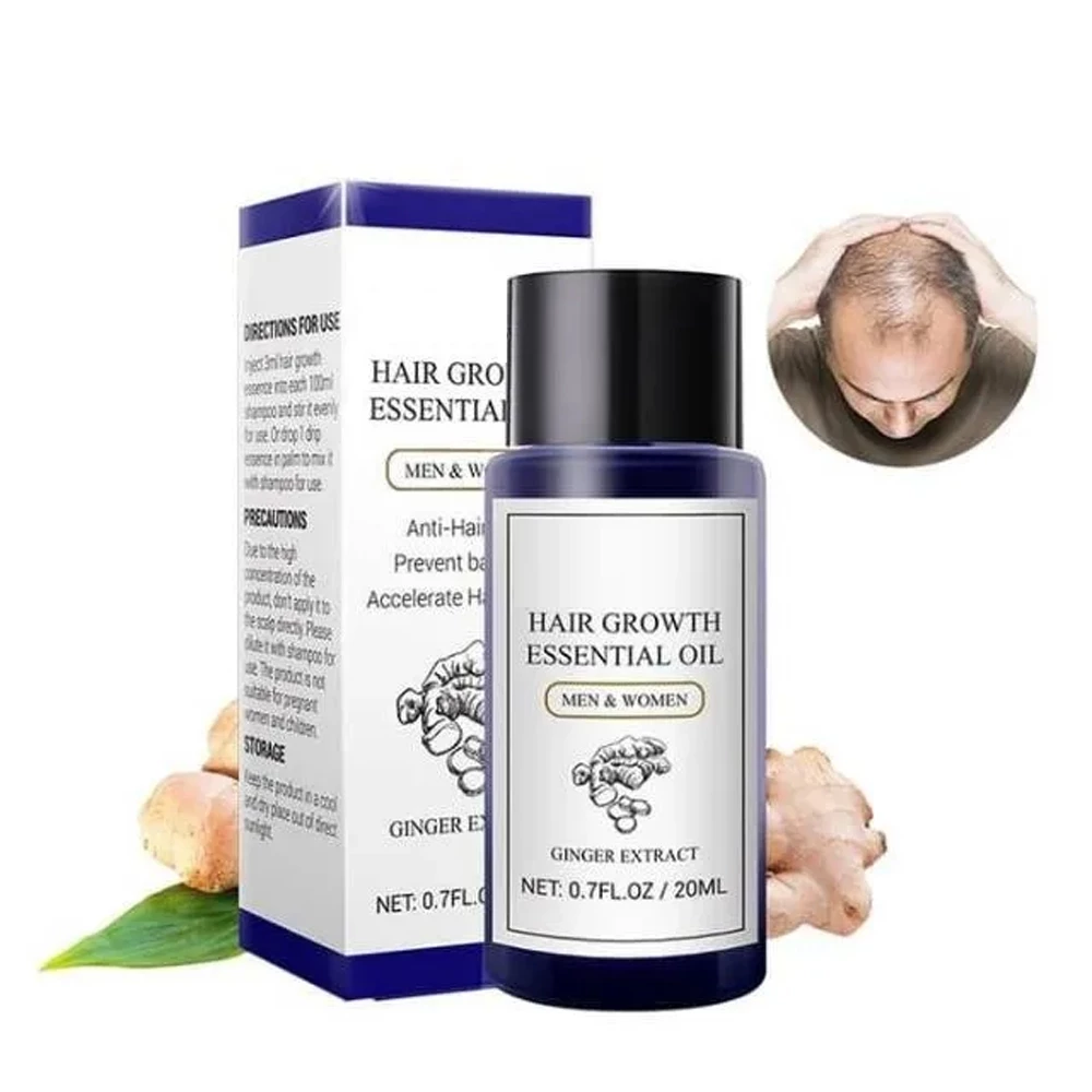 Hair Growth Essential Oil 20ml Serum Ampuh Penumbuh Rambut Mencegah Rambut Rontok Menyehatkan Rambut | AutoStock