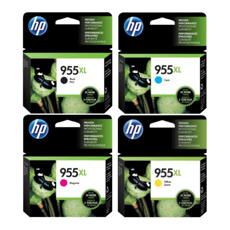 Jual Satu Set Tinta HP 955 XL Black & Colour Original Ink Catridge ...