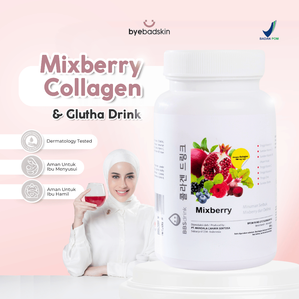 4 Boissons Yumi Collagen Gluta Mix Berry - Collagène Et Glutathion - Saveur Mix - Neuves