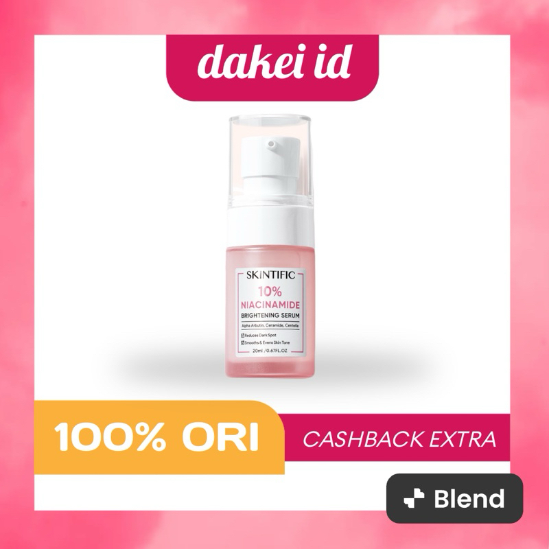 Jual SKINTIFIC 10% NIACINAMIDE SERUM BRIGHTENING PENCERAH 20ml | Shopee ...