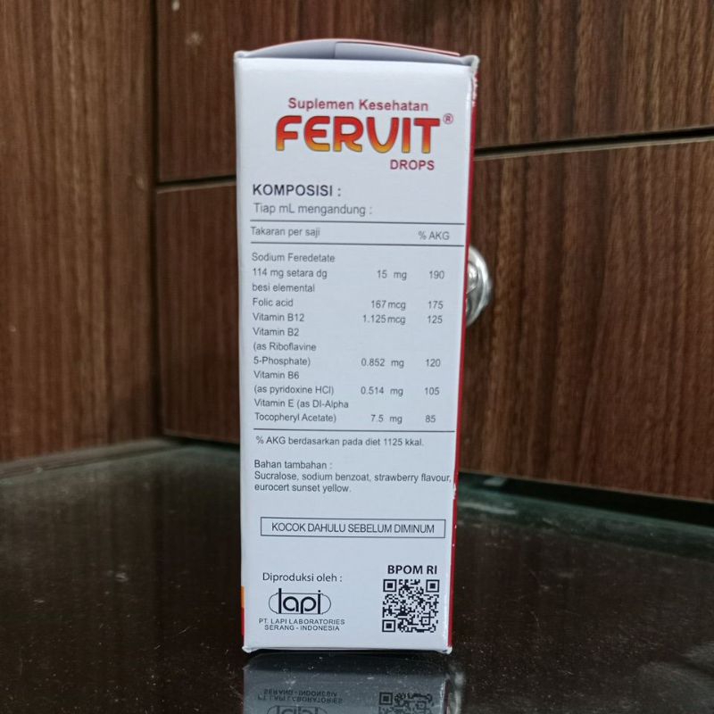 Jual Fervit Drops 15ml - Suplemen zat besi | Shopee Indonesia