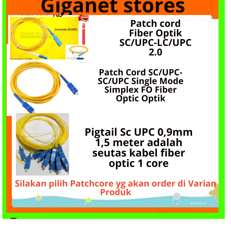 Jual Patchcore Fiber Optik SC UPC-LC UPC 2.0 3m Patchcore Fiber Optik ...