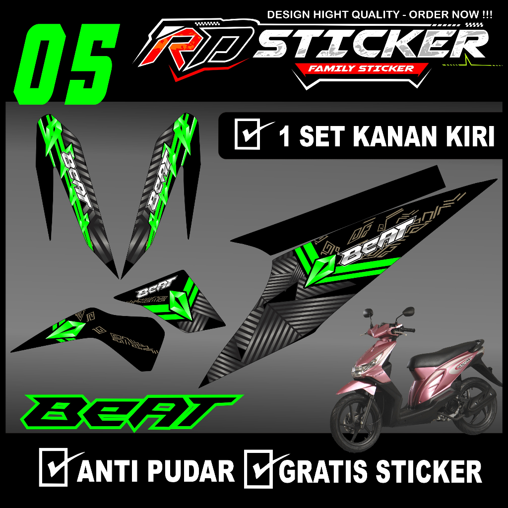 Jual Stiker Striping Motor Beat Karbu 2008 2009 2010 2011 2012 Striping ...