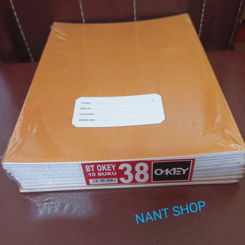 Jual Buku Tulis Sampul/ Cover Coklat OKEY 38 Lbr (Dijual Per PAK = 10 ...