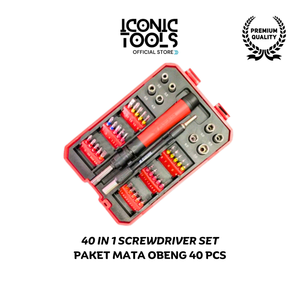 Jual Obeng Set 40 in 1 Multifungsi Obeng Mini Serbaguna Service ...