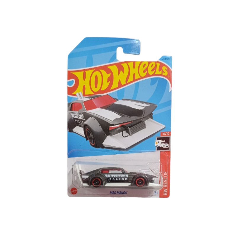 Hot Wheels Mad Manga Die-Cast Car - 1:64 Scale, HW Rescue Series, Gray, 248/250 - View #7