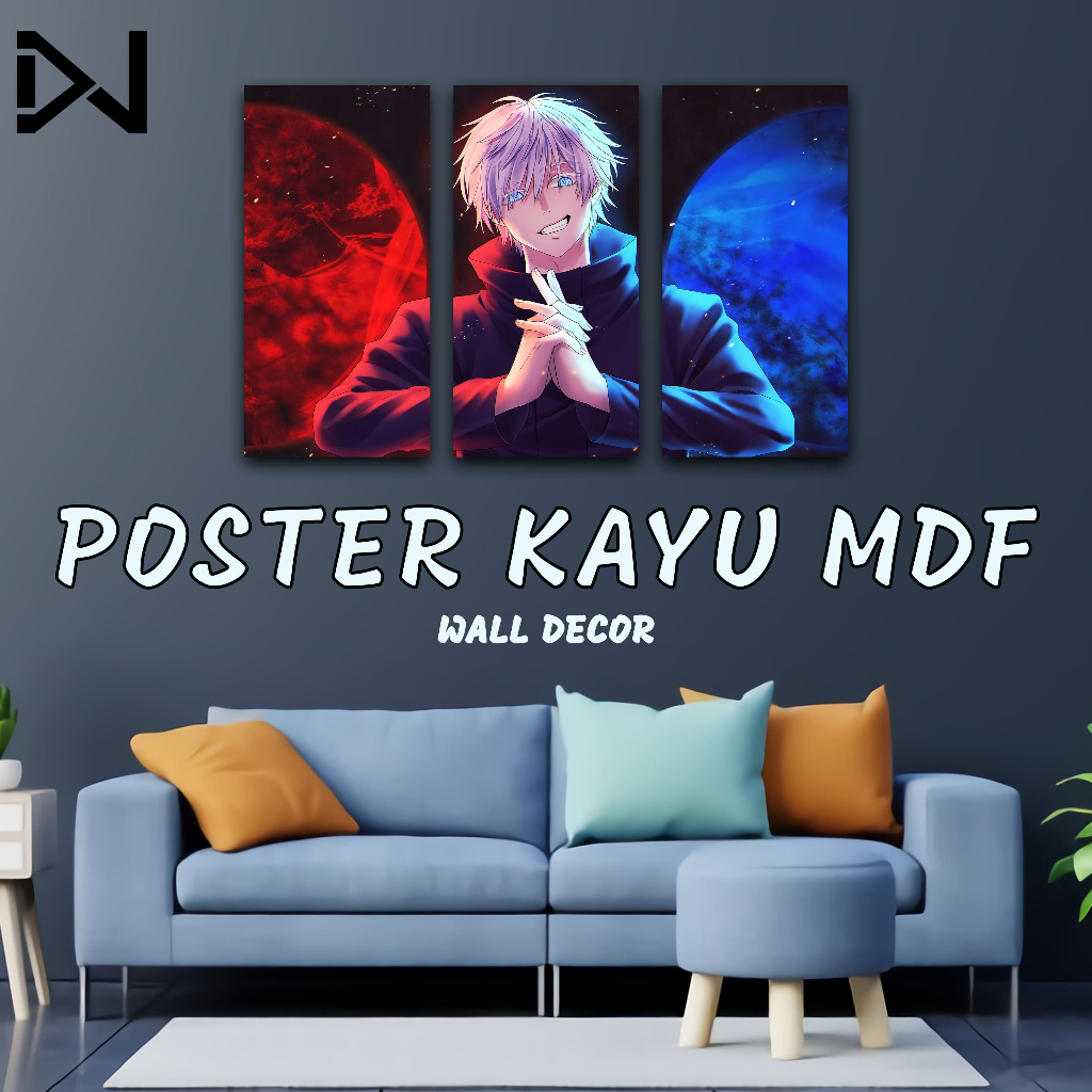 Jual POSTER KAYU JUJUTSU KAISEN ( 3 pcs ) WALL DECOR MDF 6mm | POSTER ...