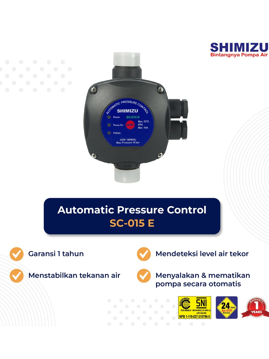 Jual Automatic Pressure control Shimizu SC-015 E APC Shimizu | Shopee ...