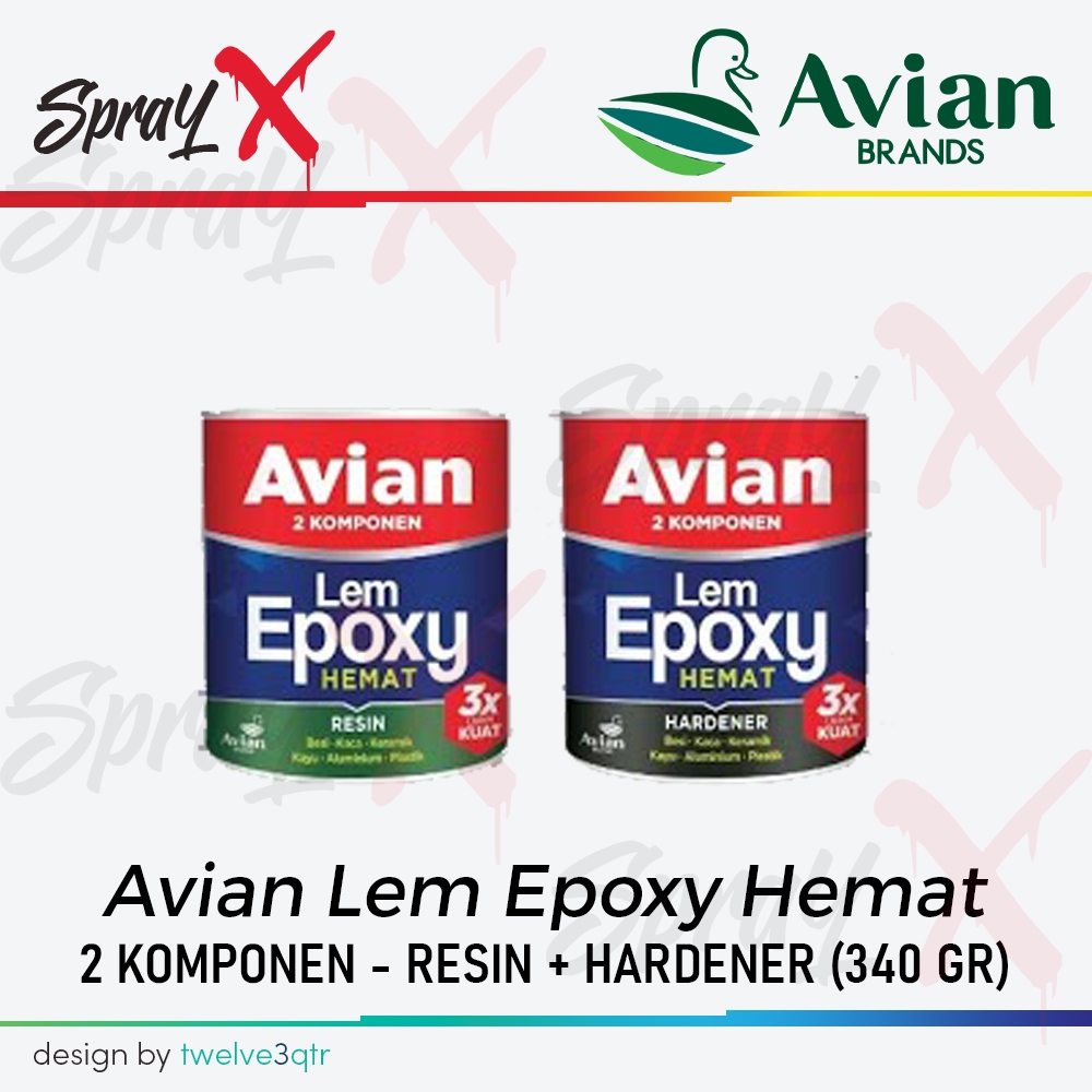 Jual NIPPON / AVIAN LEM EPOXY RESIN + HARDENER 340 GRAM / LEM 2