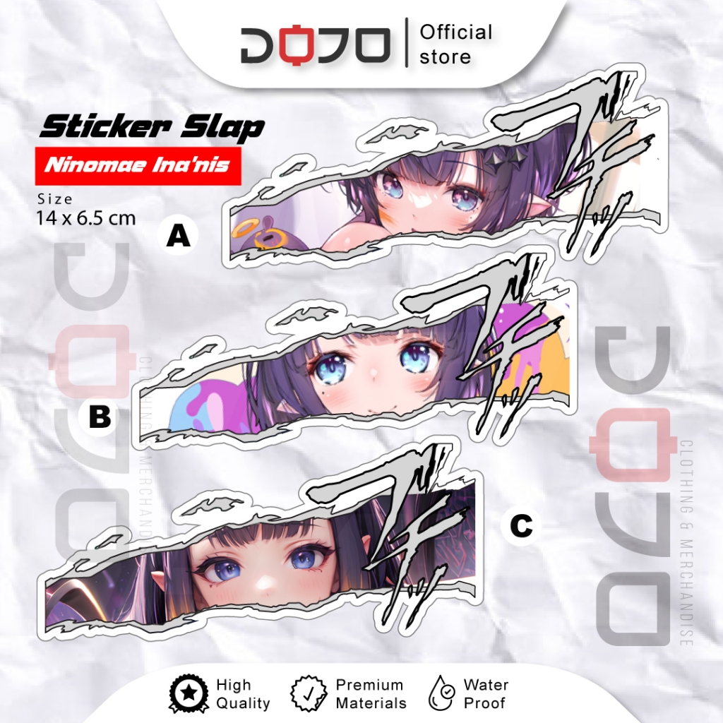 Jual Sticker VINYL anime Vtuber Ninomae Ina'nis Hololive sticker ...