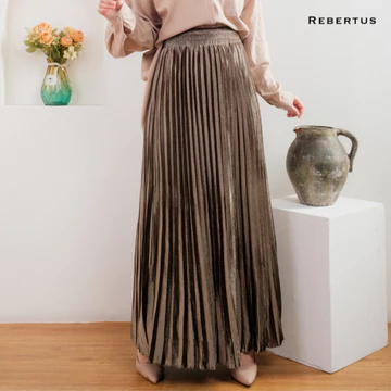 Rok Plisket Bludru Wanita Rebertus Dianda